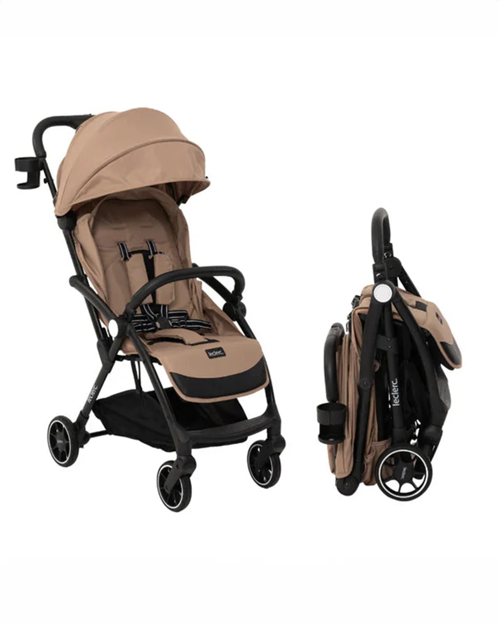 Leclerc Magic Fold Plus Cabin Friendly Stroller-Flat Reclining Seat-One Touch Fold-2 Year Warranty-for 6M to 5Y (Upto 22Kg)-Sand - Image 13