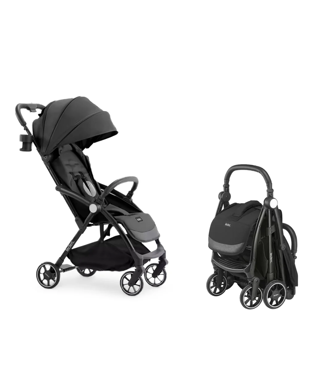 Leclerc Magic Fold Plus Cabin Friendly Stroller-Flat Reclining Seat-One Touch Fold-2 Year Warranty-for 6M to 5Y (Upto 22Kg)-Black - Image 12