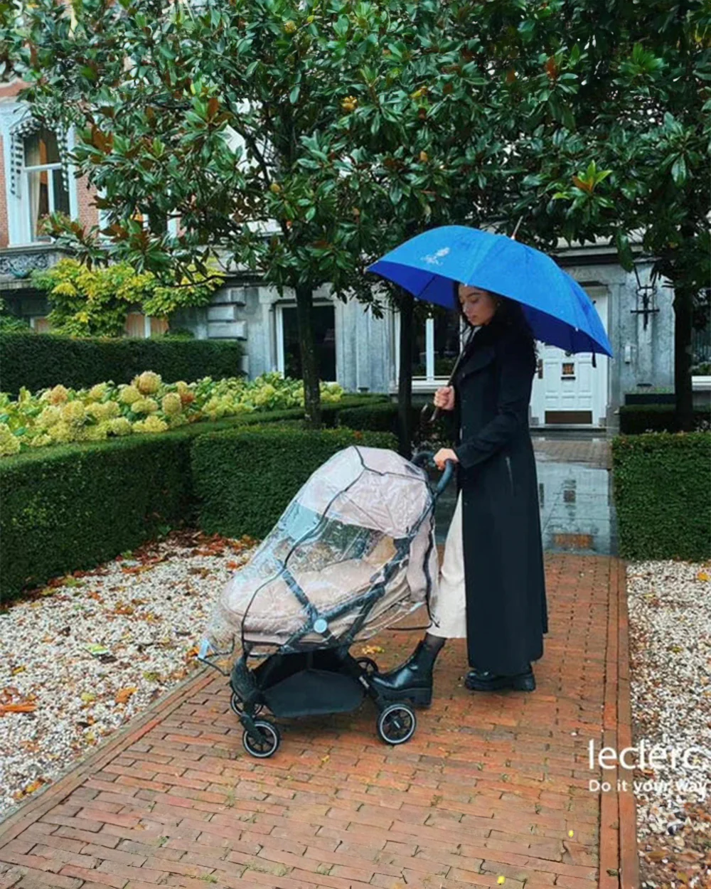 Leclerc Rain Cover-Compatible with all Leclercbaby Strollers-Transparent - Image 5