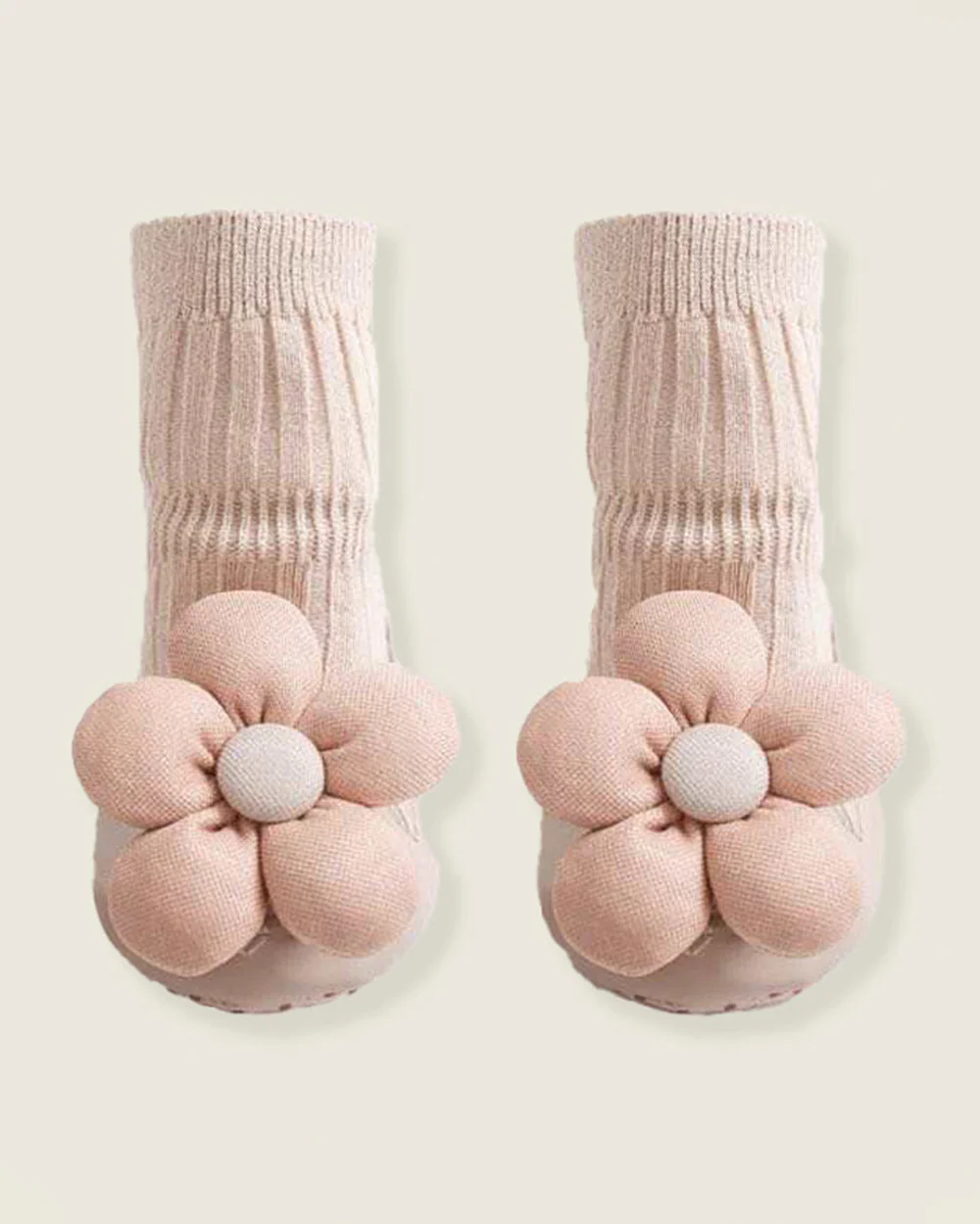 Lille Barn Beige Flora Socks-Solid-Cotton-For Infants - Image 2