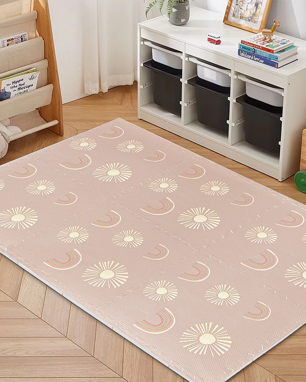Lille Barn Cheerful Rainbow Playmat-Includes 6 Waterproof EVA Foam Tiles-0M+ - Image 2