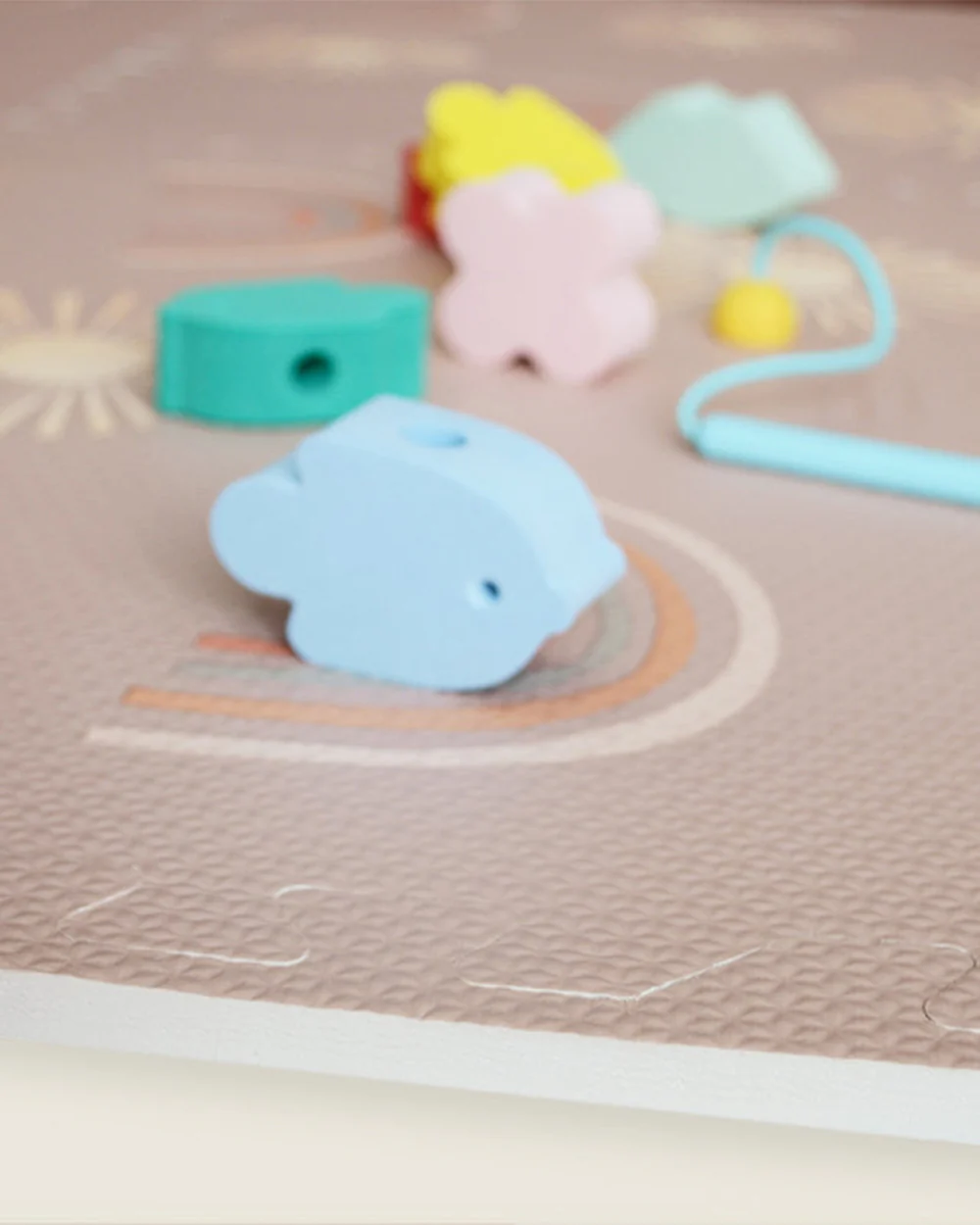 Lille Barn Cheerful Rainbow Playmat-Includes 6 Waterproof EVA Foam Tiles-0M+ - Image 9