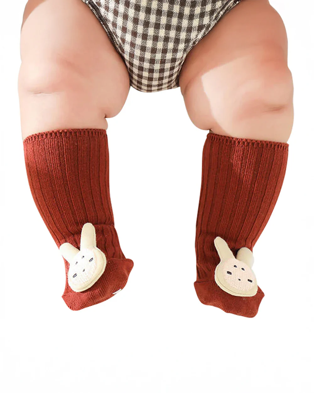 Lille Barn Crimson Red Rabbit Socks-Solid-Cotton-For Infants - Image 2