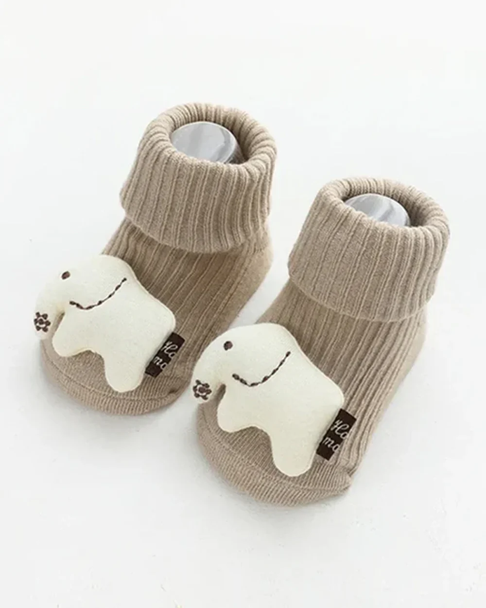 Lille Barn Natural Elephant Socks-Solid-Cotton-For Infants