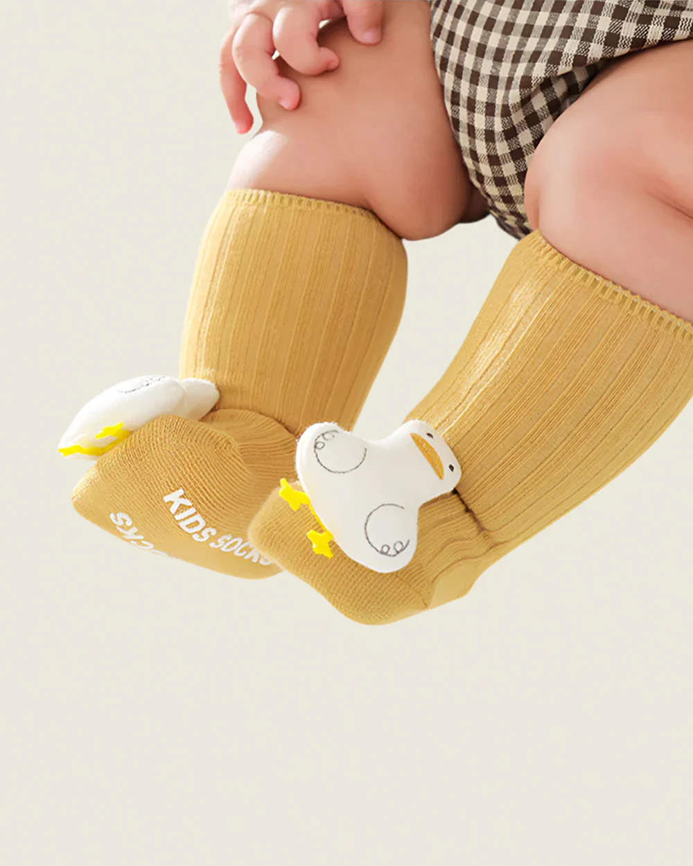 Lille Barn Yellow Duck Socks-Solid-Cotton-For Infants - Image 2