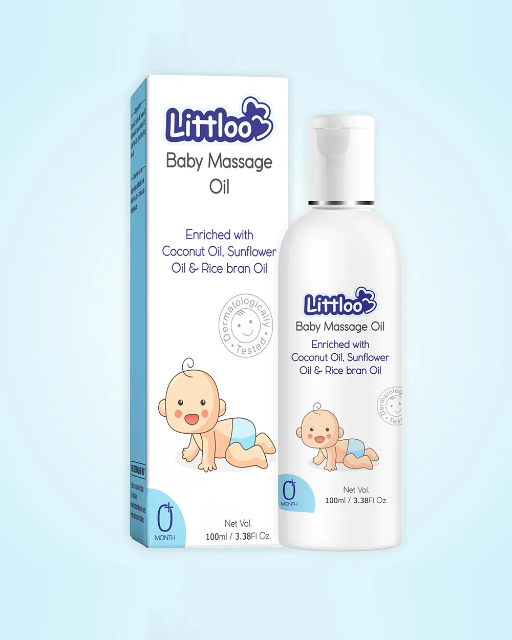 Littloo Baby Massage Oil-With Coconut Oil & Sunflower Oil