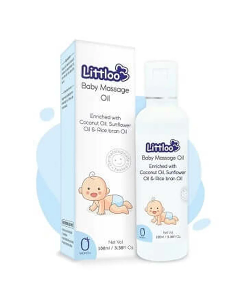 Littloo Baby Massage Oil-With Coconut Oil & Sunflower Oil - Image 4