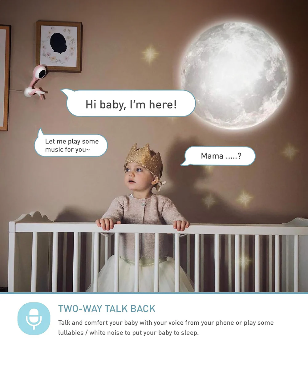 Lollipop Smart Baby Monitor with Flexible design-Contactless Breathing Monitoring, Sleep Tracking & Noise Detection-Cotton Candy - Image 5