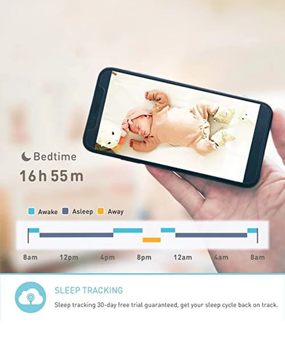 Lollipop Smart Baby Monitor with Flexible design-Contactless Breathing Monitoring, Sleep Tracking & Noise Detection-Pistachio - Image 4