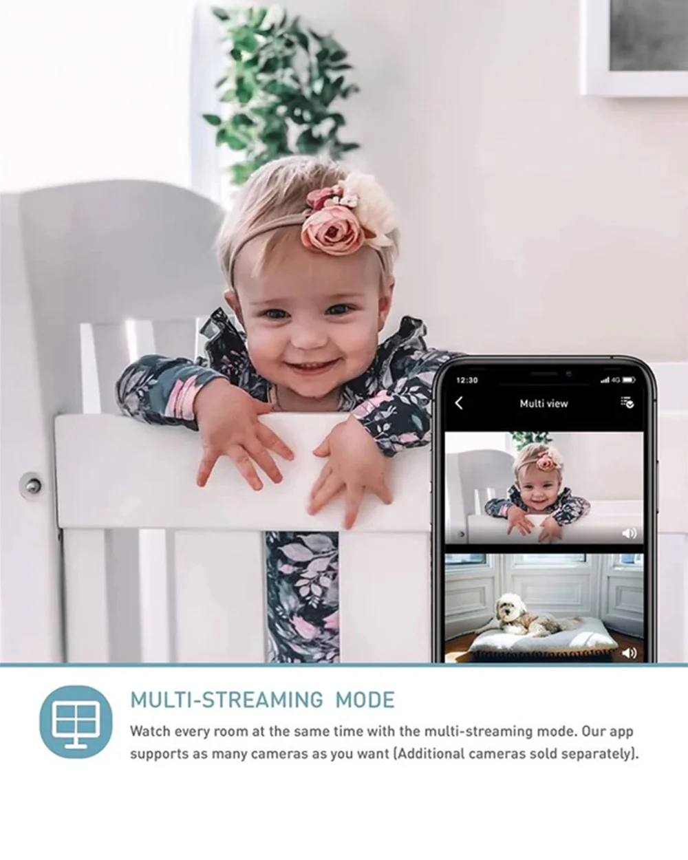 Lollipop Smart Baby Monitor with Flexible design-Contactless Breathing Monitoring, Sleep Tracking & Noise Detection-Pistachio - Image 5