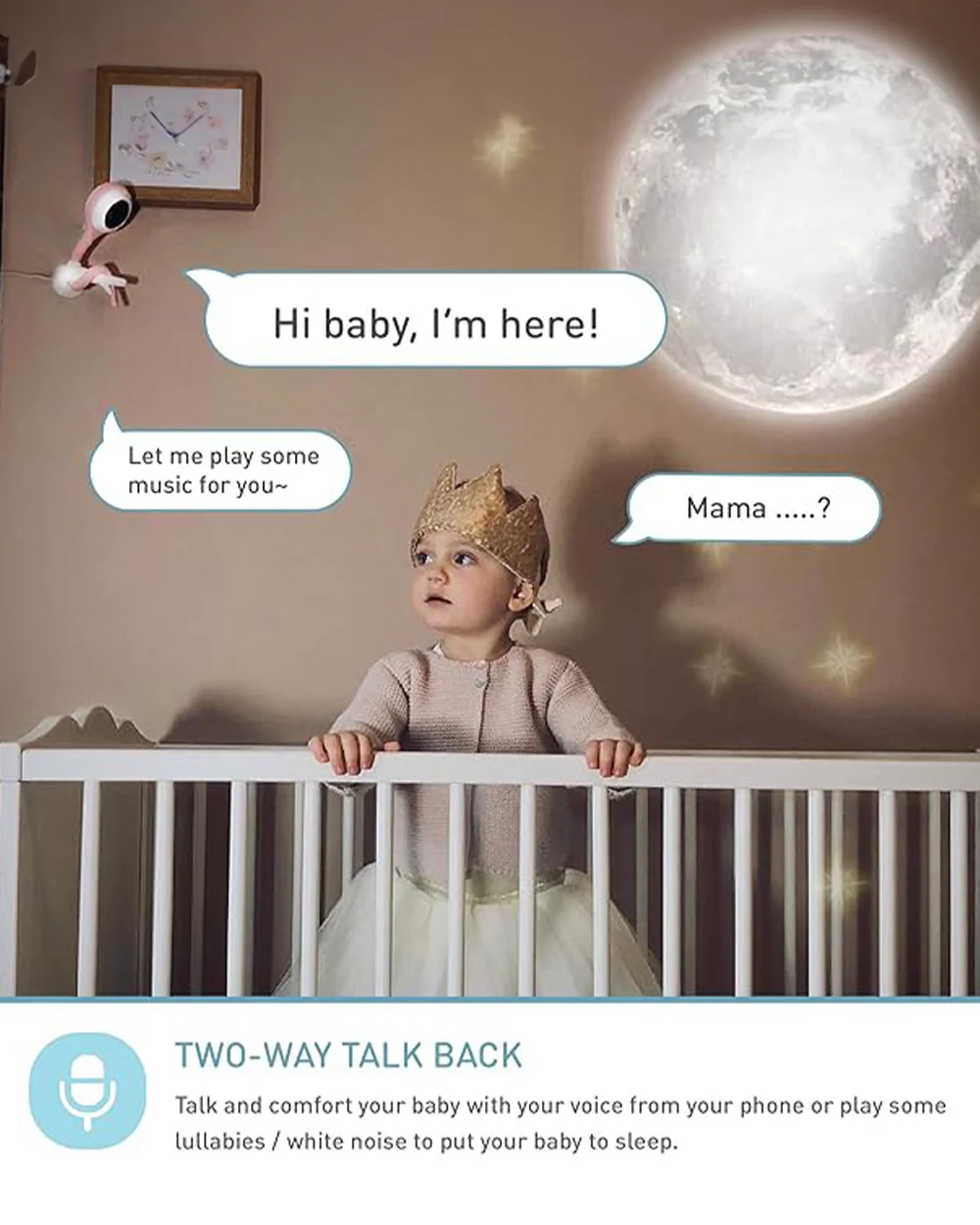 Lollipop Smart Baby Monitor with Flexible design-Contactless Breathing Monitoring, Sleep Tracking & Noise Detection-Turquoise - Image 5