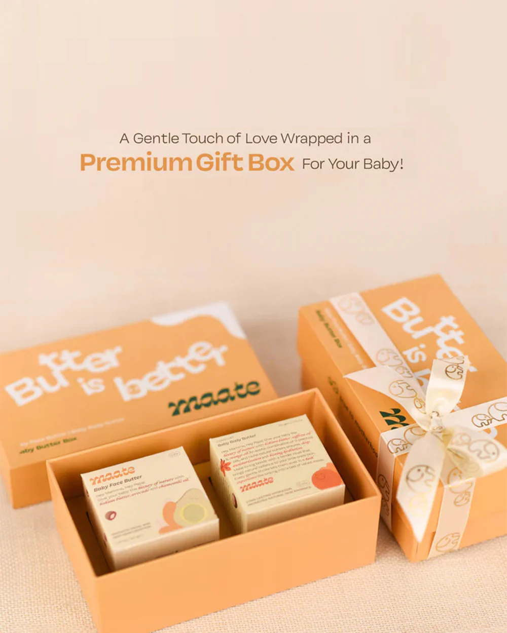 Maate Baby Butter Gift Box New Born Gift Set-Pack Of 2-Gift For Baby Shower & Baby Birthday - Image 5