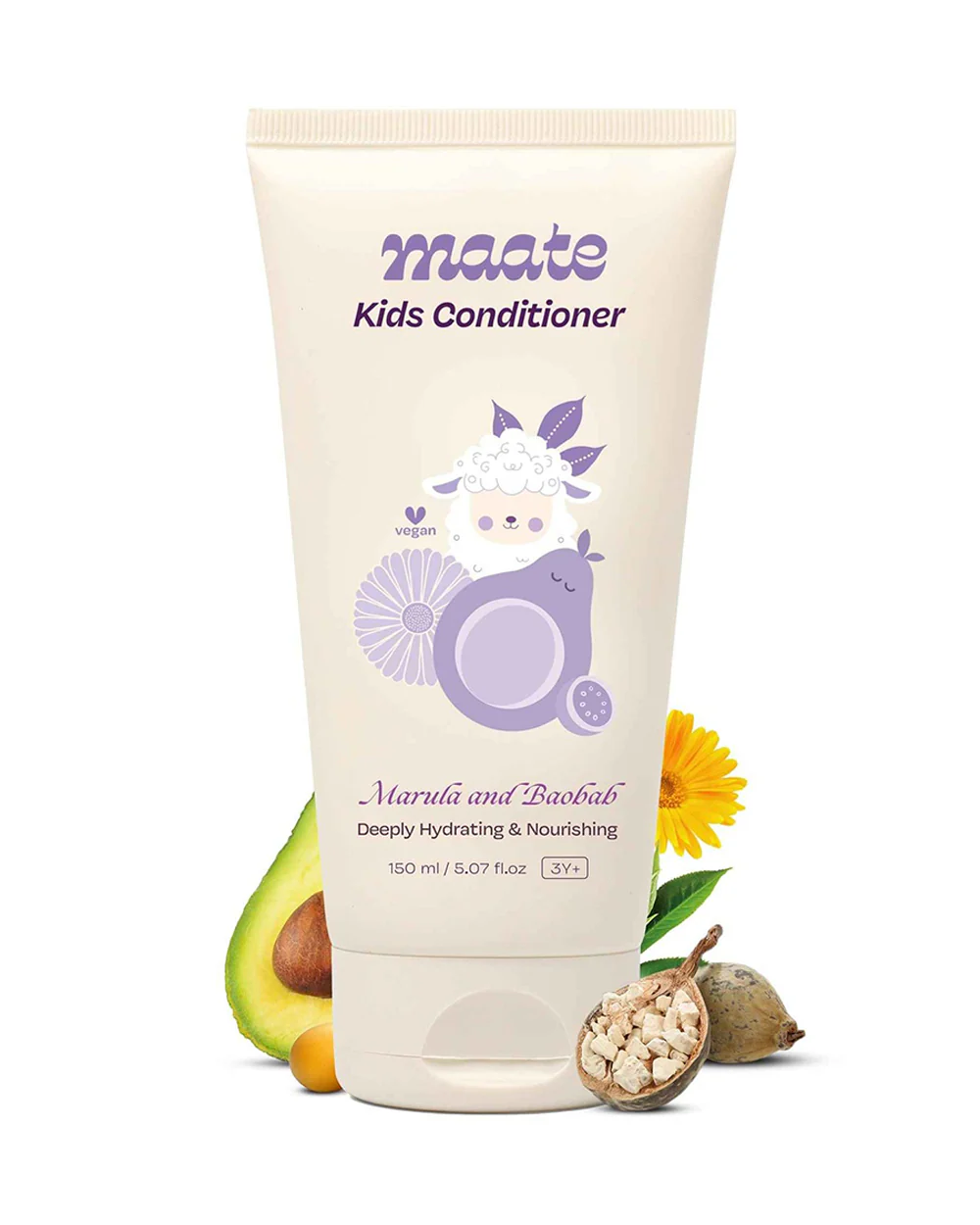 Maate Baby Conditioner-With Organic Avocado Butter, Marula Oil & Baobab-Nourishes & Detangles Hair - Image 2