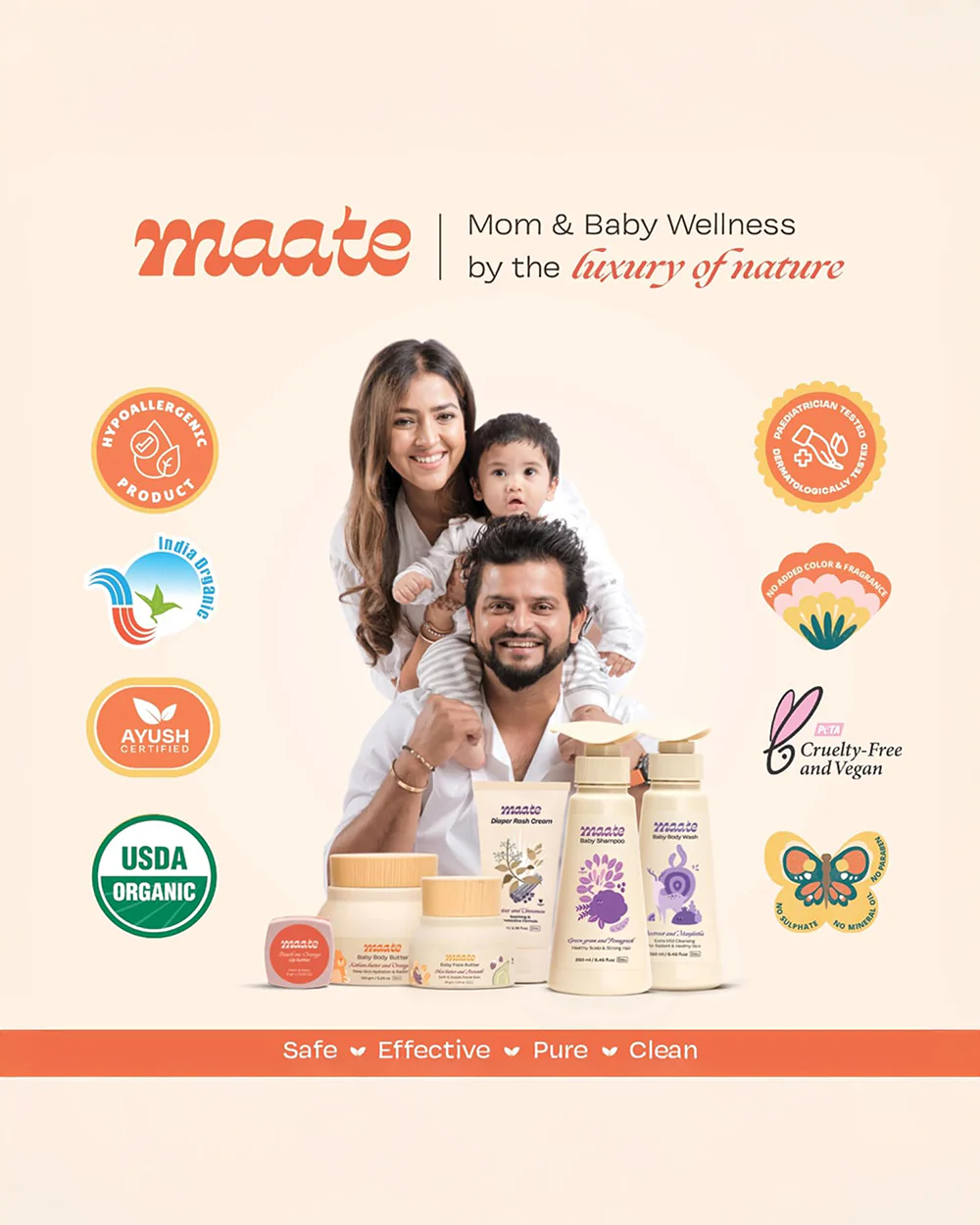 Maate Baby Wipes-Infused With Plant Squalane, Tamanu Oil & Aloe Vera-Soothing & Hypoallergenic - Image 35
