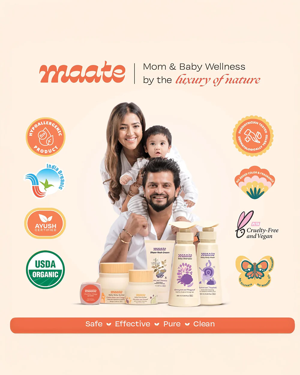 Maate Baby Wipes-Infused With Plant Squalane, Tamanu Oil & Aloe Vera-Soothing & Hypoallergenic - Image 9