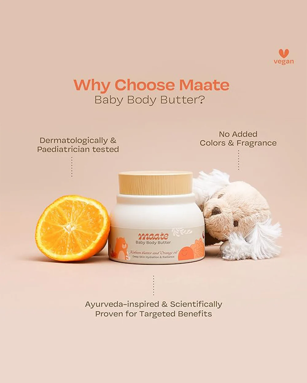Maate Body Butter Baby Cream-With Pure Kokum Butter & Saffron - Image 21
