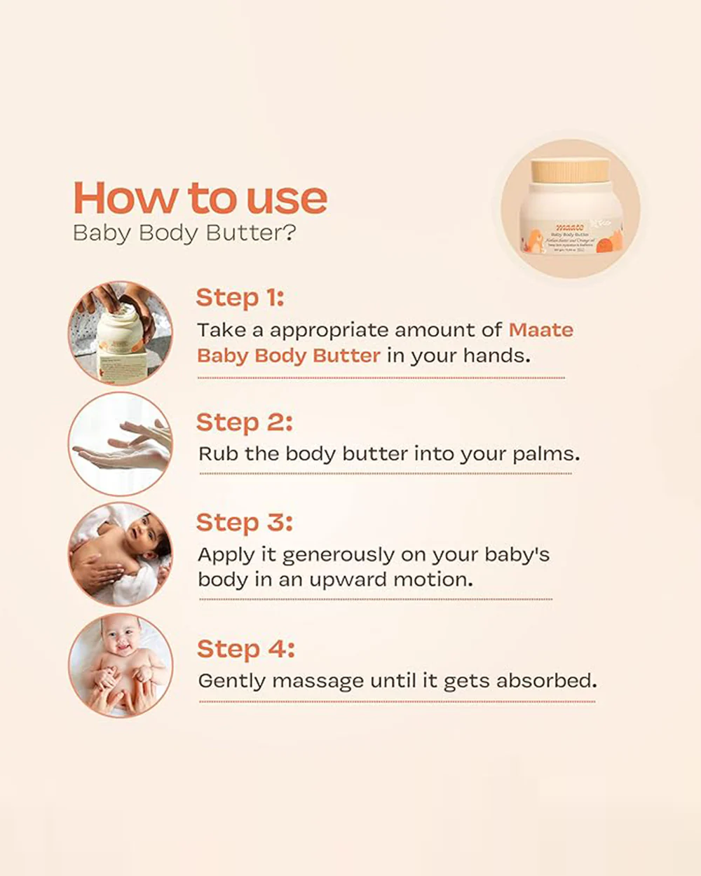 Maate Body Butter Baby Cream-With Pure Kokum Butter & Saffron - Image 22