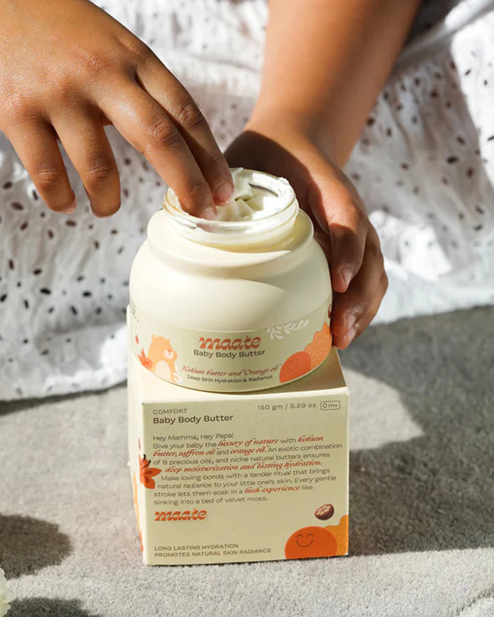 Maate Body Butter Baby Cream-With Pure Kokum Butter & Saffron - Image 6