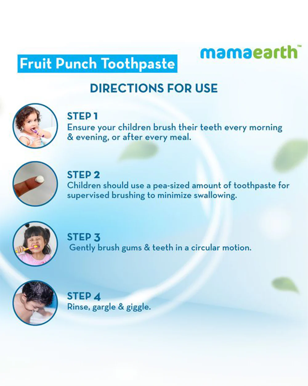 Mamaearth 100% Natural Baby Toothpaste Fruit Punch Flavor - Image 7
