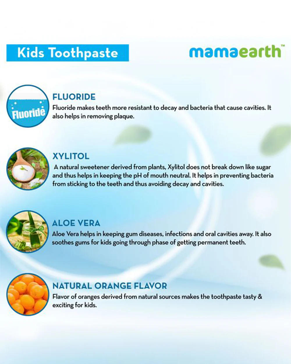 Mamaearth 100% Natural Baby Toothpaste Orange Flavor - Image 4