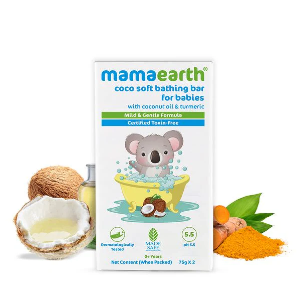 Mamaearth Coco Soft Baby Soap Bar (Pack of 2), Deeply Nourishing Baby Body Wash (200ml), Dusting Baby Powder (150g), Gentle Cleansing Baby Shampoo (200ml), Nourishing Baby Hair Oil (200ml) & Rich Moisturizing Ultra Light Sunscreen-SPF 50 (50g) - Image 2