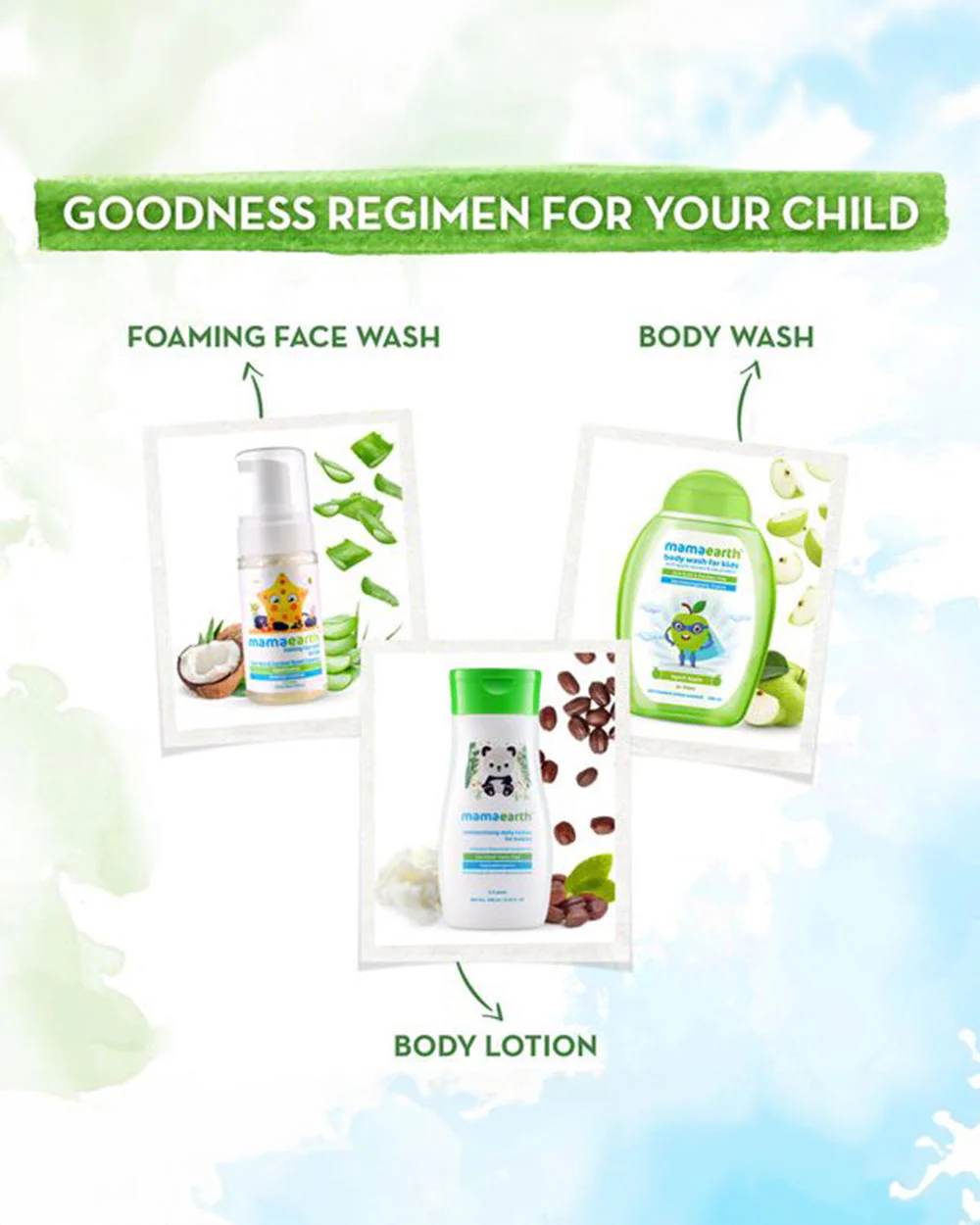 Mamaearth Foaming Kids Face Wash (150ml), Kids Body Wash (300ml), Milky Soft Baby Soap Bar (Packof 2) & Moisturizing Daily Baby Lotion (100ml) - Image 12
