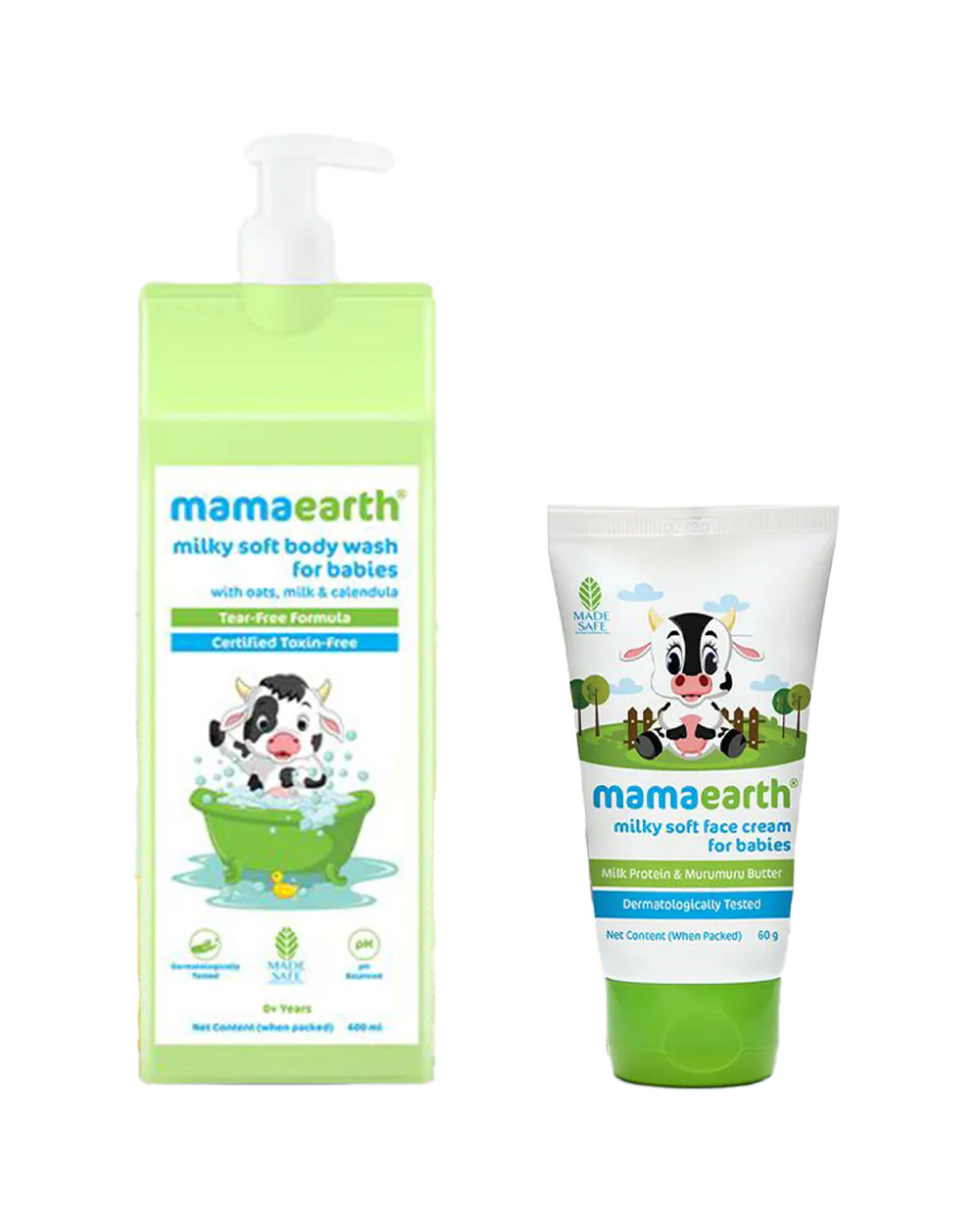 Mamaearth Milky Soft-Baby Body Wash (400 ml) & Baby Face Cream (60 ml)