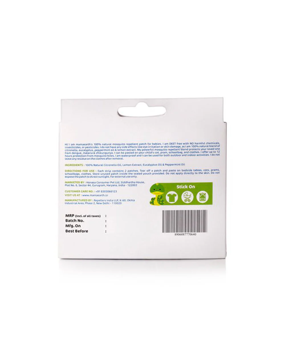 Mamaearth Natural Mosquito Repellent Patches-100% Natural-Upto 12 Hours Protection-For Infants - Image 3