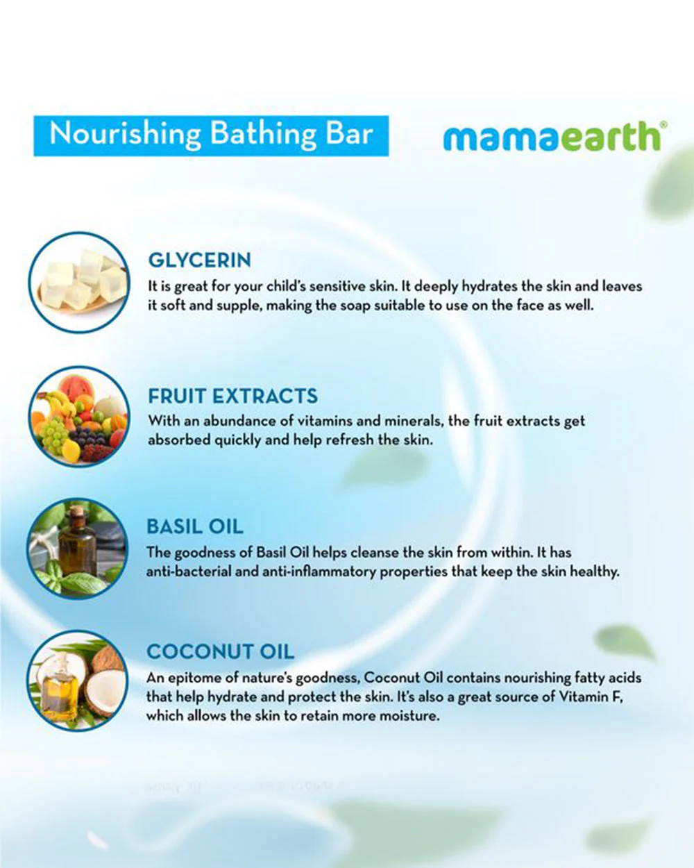 Mamaearth Nourishing Baby Soap Bar (Pack of 5), Milky Soft Diaper Rash Cream (50g) & Moisturizing Daily Baby Lotion (400ml) - Image 5