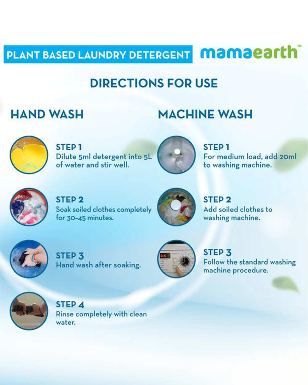 Mamaearth Plant Based Laundry Detergent-Liquid Detergent with Bio Enzymes-Dermetologistically Tested-Infant Safe - Image 19