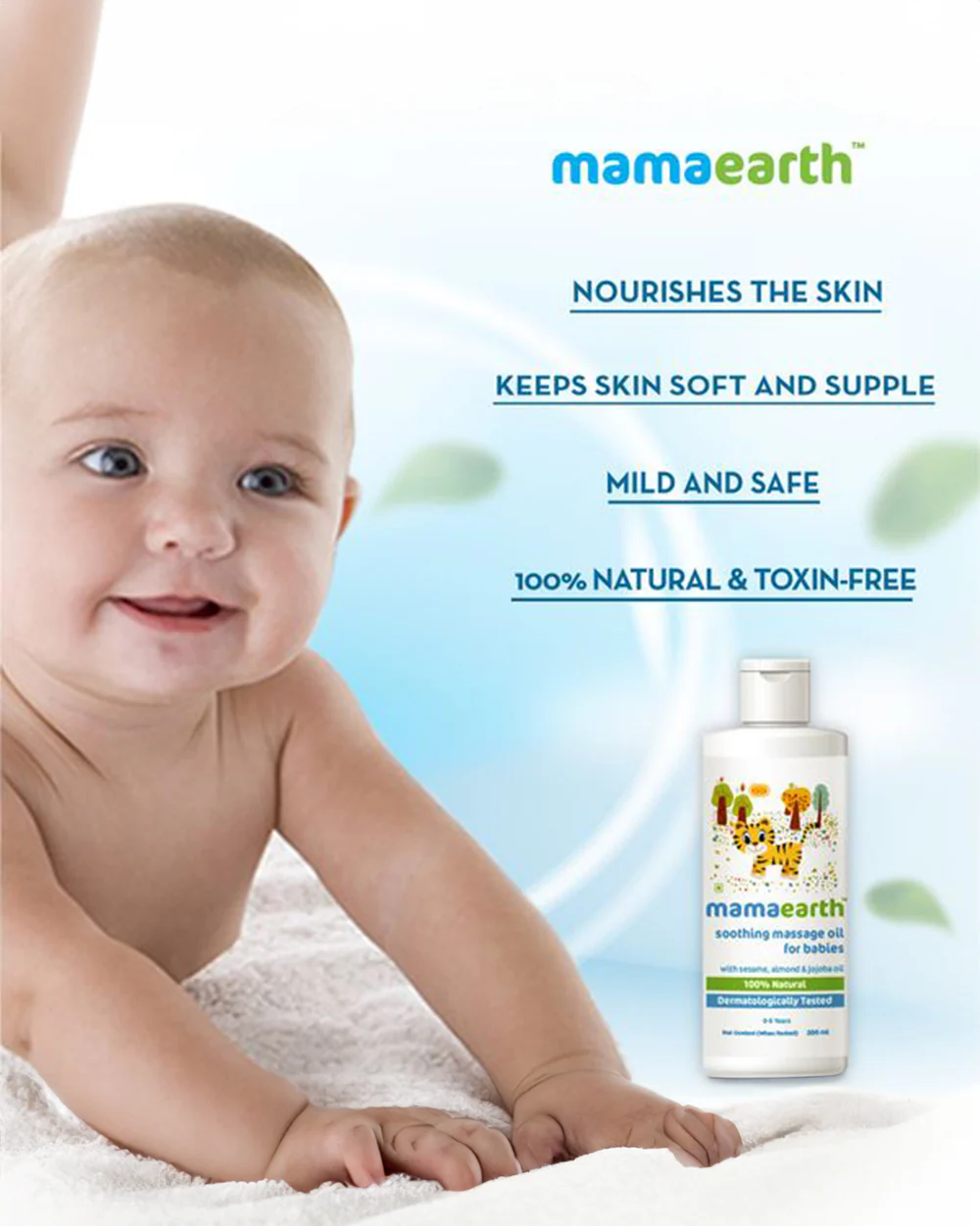 Mamaearth Soothing Baby Massage Oil-With Almond & Jojoba Oil - Image 3