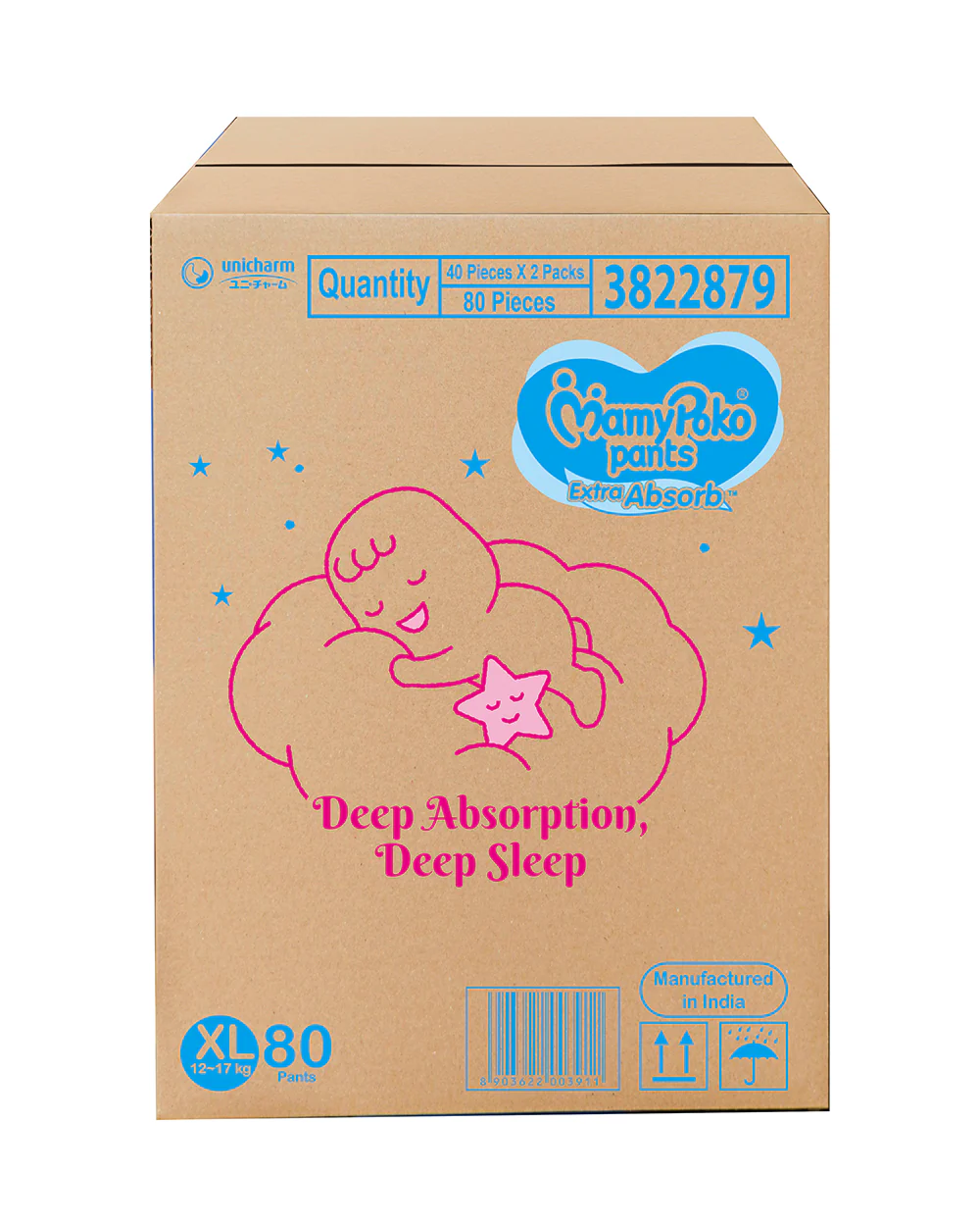 MamyPoko Extra Absorb Diaper Pants-XL (12-17 Kg)-2X Protection for Thigh Leak - Image 15