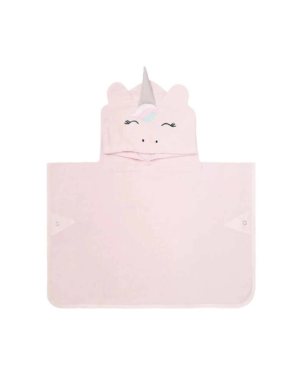 Masilo Hooded Baby Poncho Bath Towel-100% Organic Cotton Muslin-Unicorn - Image 4