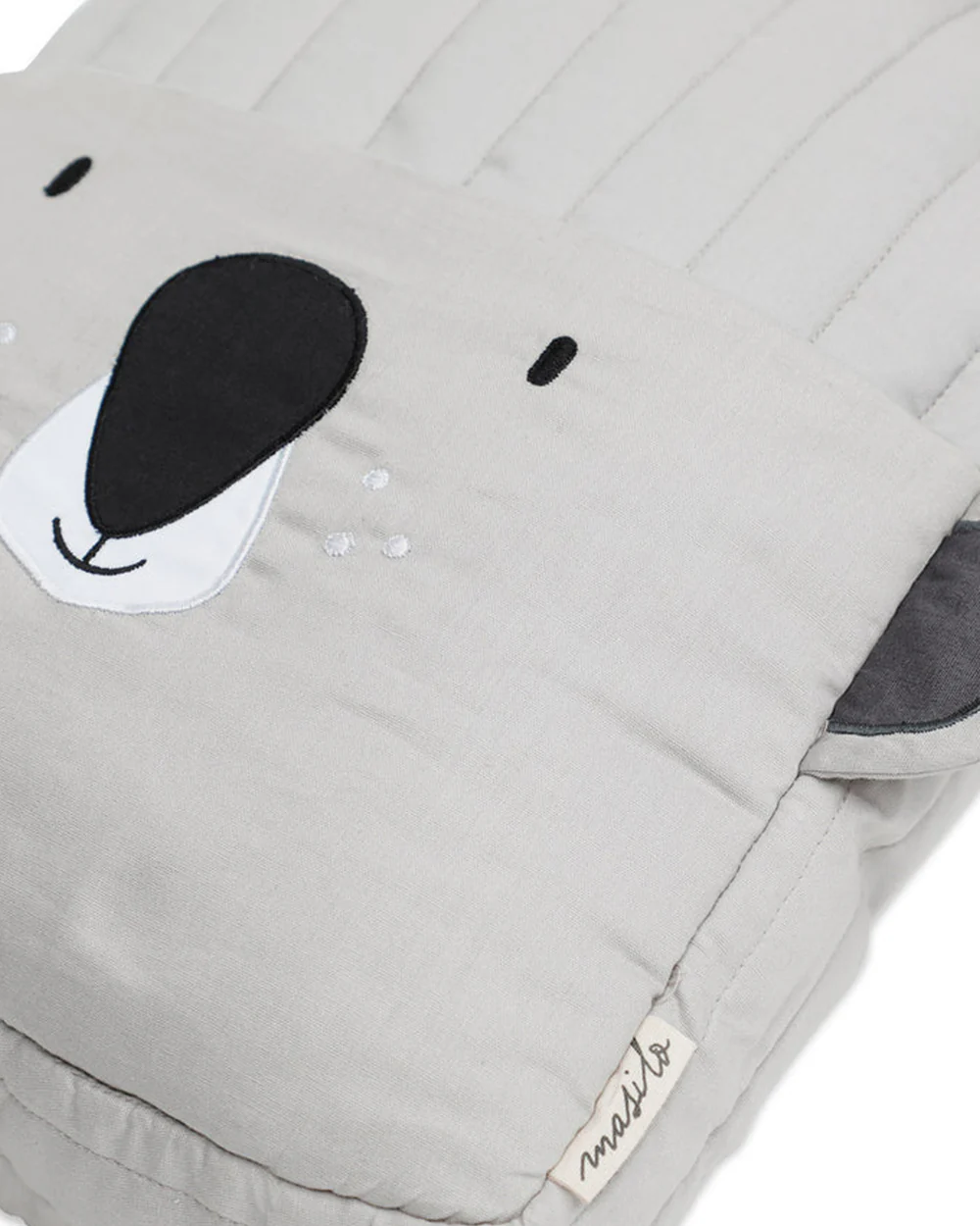 Masilo Koala Backpack-Soft Organic Cotton-with Outside Water & Stain Resistant Coating-Grey-for Toddlers - Image 2