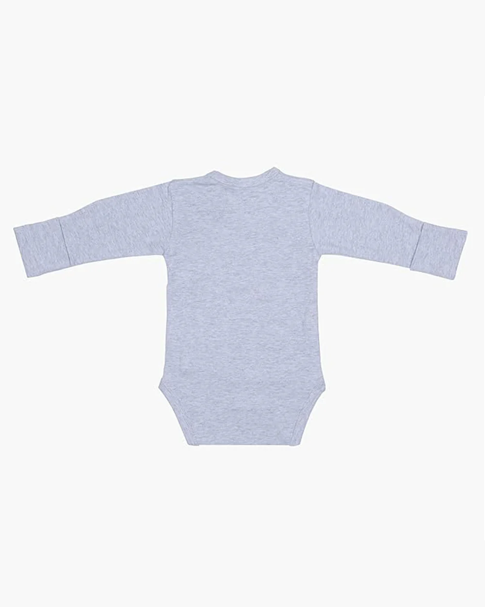 Masilo Grey Kimono Bodysuit-Solid-Cotton-For Infants - Image 4