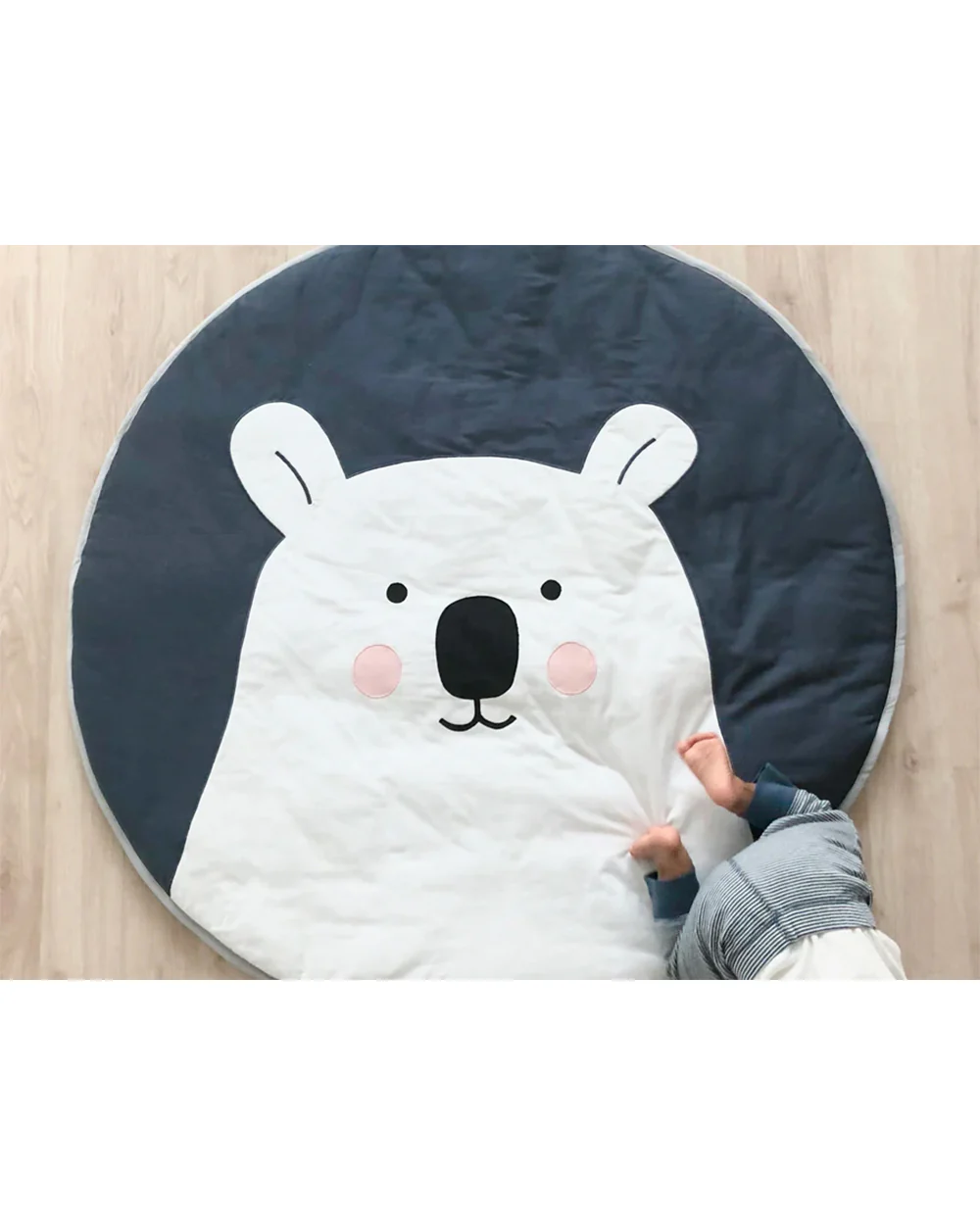 Masilo Polar Bear Quilted Playmat-Lightweight & Portable-With Drawstring Carry Bag-0M+ - Image 3