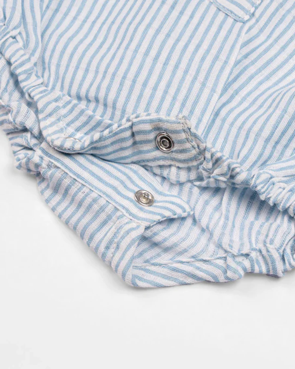 Masilo White & Light Blue Romper-100% Organic Cotton-Printed-Pack Of 3-For Infants - Image 7