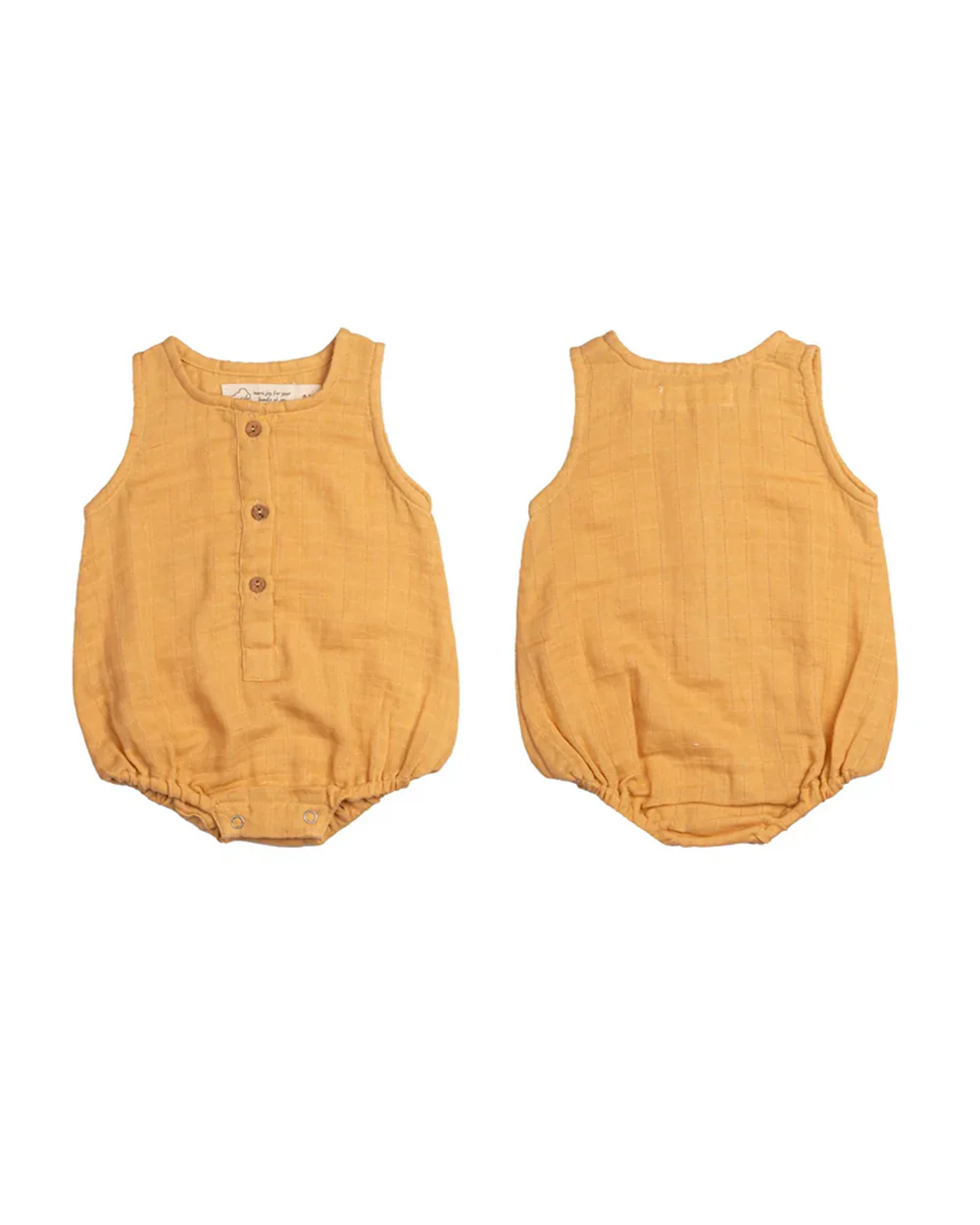 Masilo White & Mustard Romper-100% Organic Cotton-Printed-Pack Of 3-For Infants - Image 5