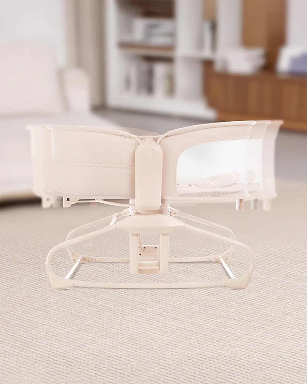 Mastela 4 in 1 Swing & Bassinet-12 Melodies-Adjustable Backrest-5 Points Harness-Breathable Mesh Sides & Soft Headrest-For 0 to 36M (Upto 15 Kg)-Bronze - Image 7