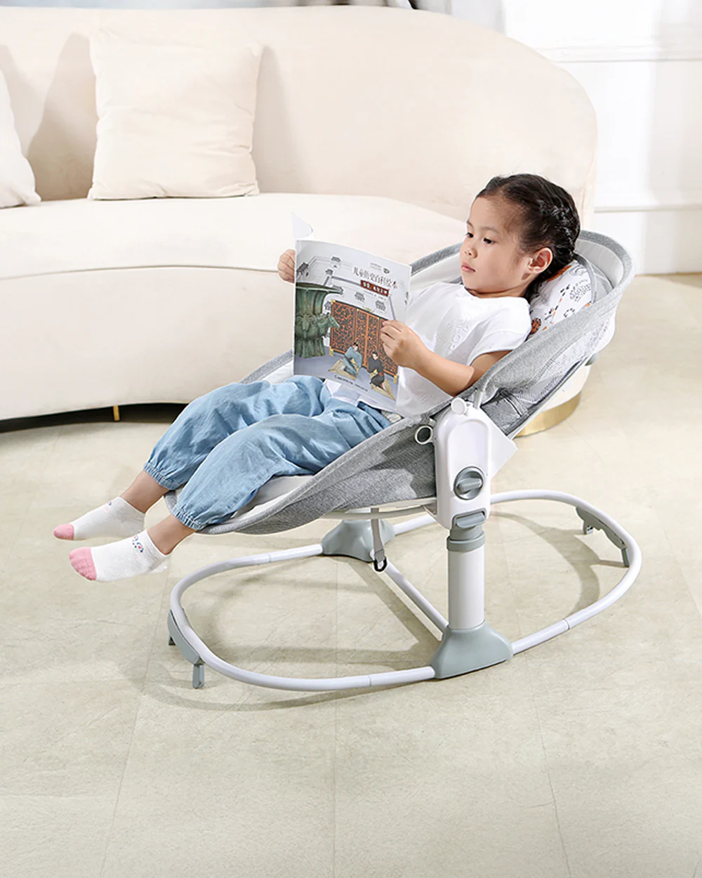 Mastela 6 in 1 Multi Function Bassinet-3 Position Recline-Removable Canopy-For 0 to 36M (Upto 15Kg)-Teal - Image 12