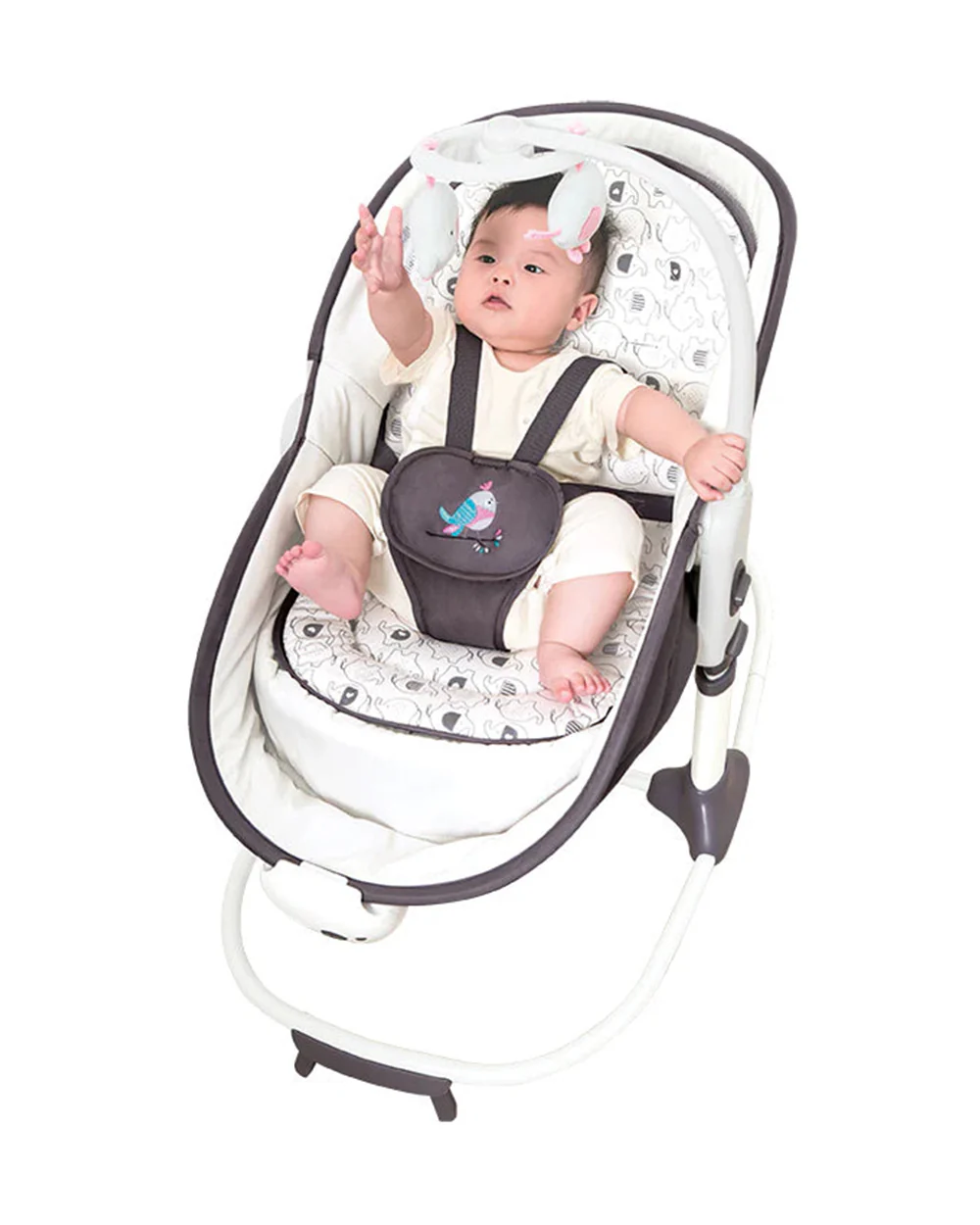 Mastela 6 in 1 Multi-function Bassinet-3 Position Recline-Removable Canopy-Pink-For 0 to 36M - Image 7