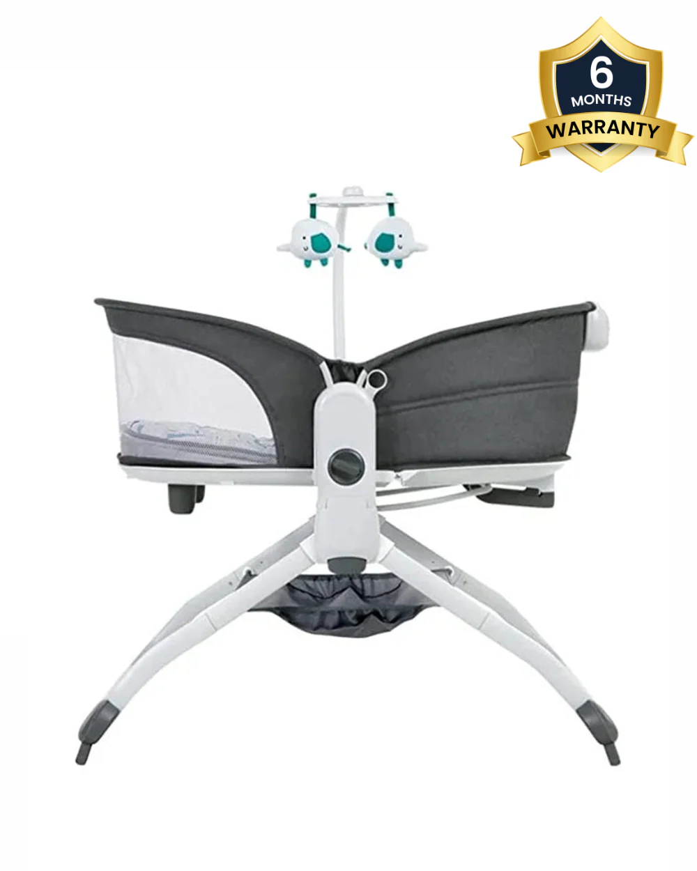Mastela 6 in 1 Multi-function Rocker & Bassinet-With Music & Vibration-With Removable Mosquito Net-Teal-0 to 36M - Image 2