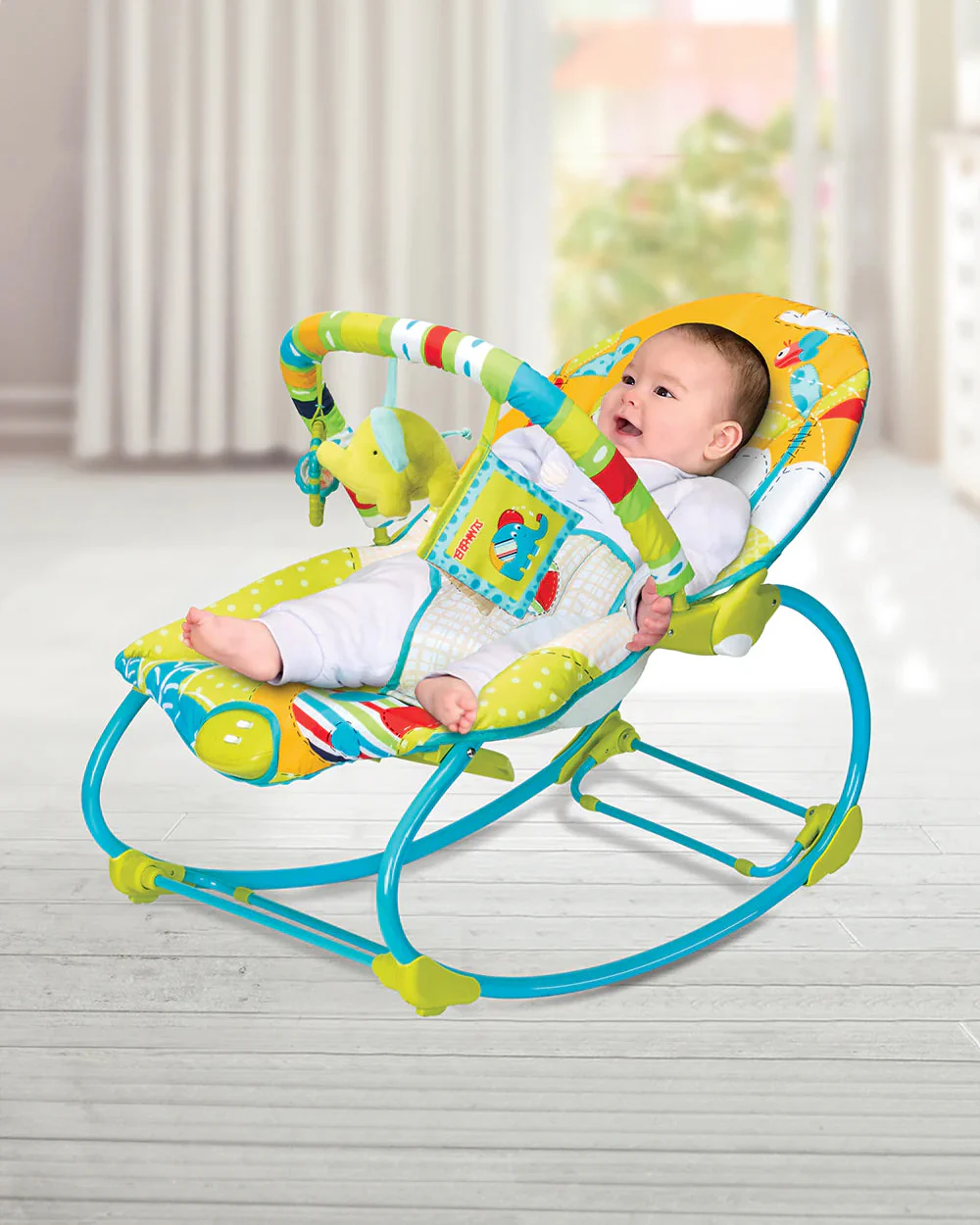 Mastela Baby Rocker With Music & Vibration-3 Recline Positions-12 Melodies-For Infants-Green - Image 4