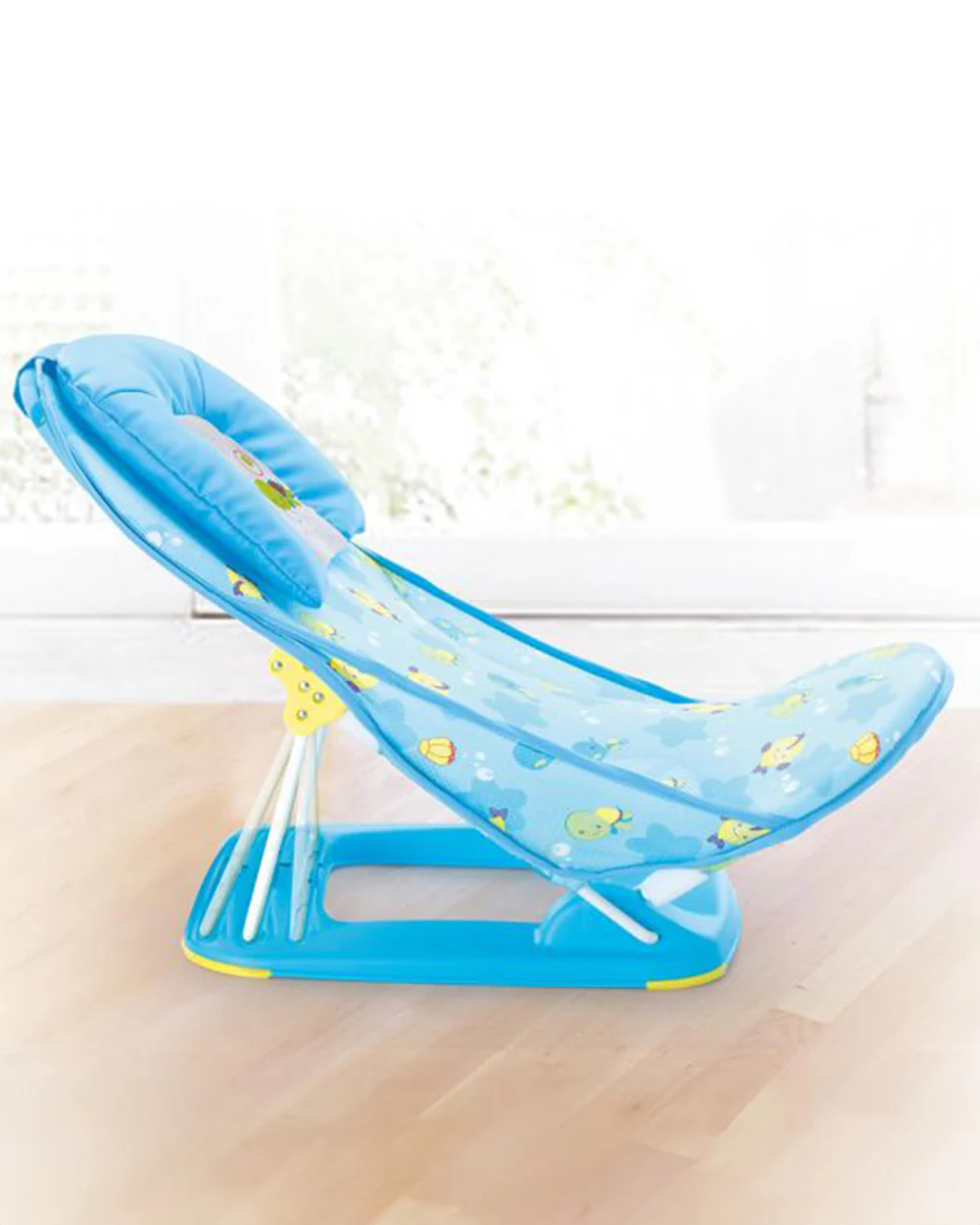 Mastela Deluxe Baby Bather-With 3 Position Recline & Padded Head Rest-0 to 6M-Ocean Blue - Image 5