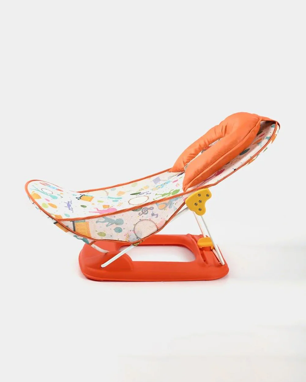 Mastela Deluxe Baby Bather-With 3 Position Recline & Padded Head Rest-0 to 6M-Orange - Image 5