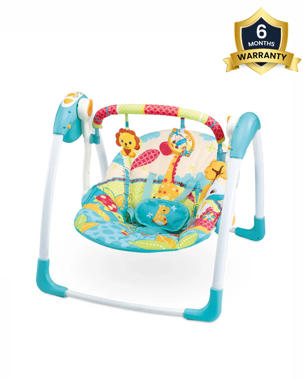 Mastela Deluxe Portable Swing-2 Position Recline-With 5 Swing Speeds-Upto 9 Kg-For Infants-Aqua - Image 2