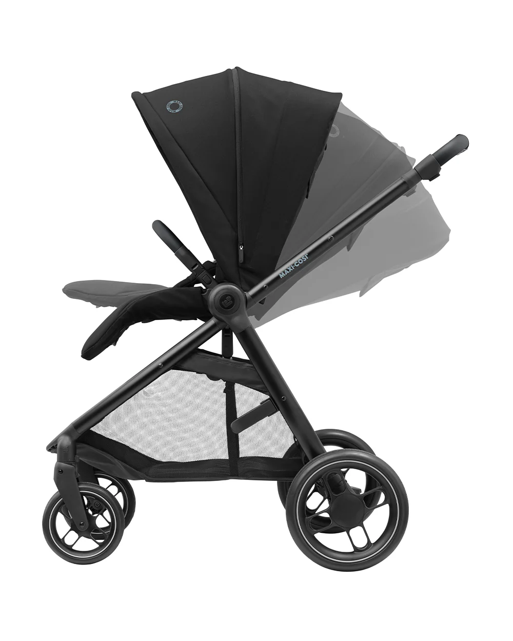 Maxi Cosi Street Baby Stroller-Height Adjustable Parent Handle Bar-Reversible & Flat Reclining Seat-One Hand Fold-Travel System Compatible-6 Months Warranty-For 0 to 4Y (Upto 22 Kg)-Black - Image 11