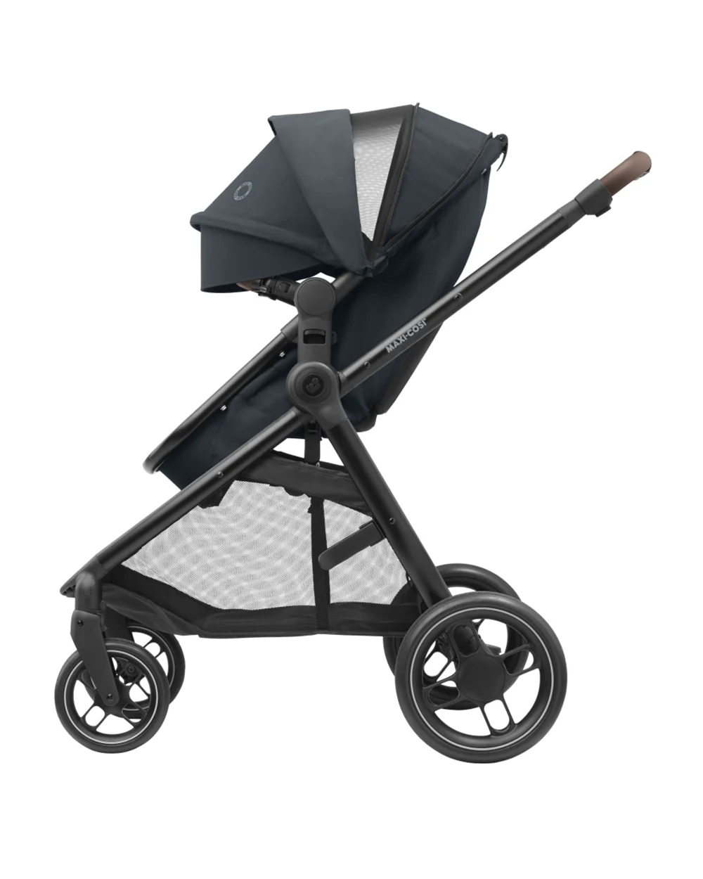 Maxi Cosi Zelia 3.0 Baby Stroller-2 in 1 Seat With Carry Cot Mode-Height Adjustable Parent Handle Bar-Reversible Seat-One Hand Fold-Travel System Compatible-6 Months Warranty-For 0 to 4Y (Upto 22 Kg)-Essential Graphite - Image 10