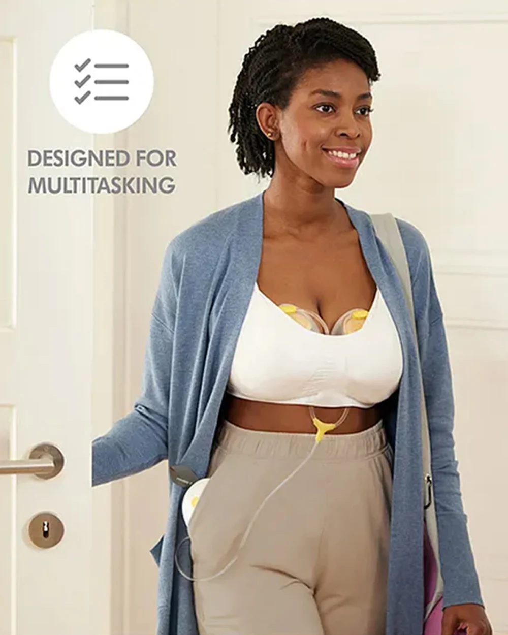 Medela Duo Hands-Free Double Electric Breast Pump-Includes Wearable Collection Cups-Rechargeable Battery-Lightweight and Dishwasher Safe-Intuitive Buttons Control-Stimulation and Expression Modes-9 Adjustable Vacuum Settings - Image 5