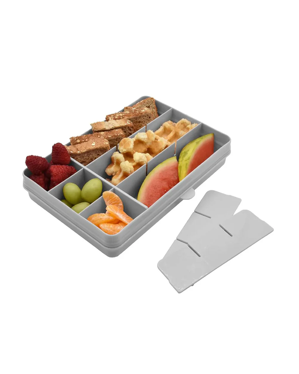 Melii Snackle Box-Food Jar-Grey-12 Compartments-BPA Free - Image 5